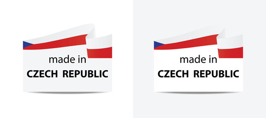 made in Czech Republic vector stamp. badge with Czech Republic flag	
