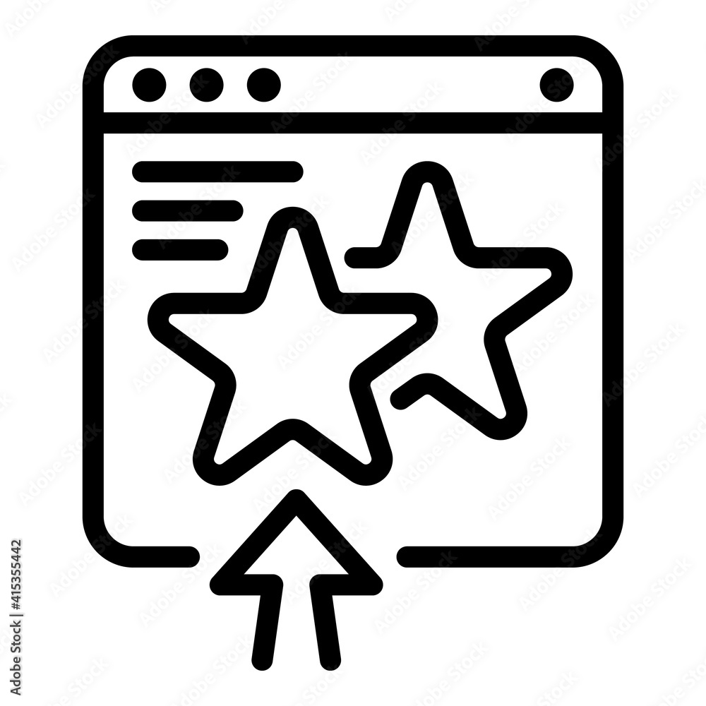 Poster online web ranking icon. outline online web ranking vector icon for web design isolated on white bac