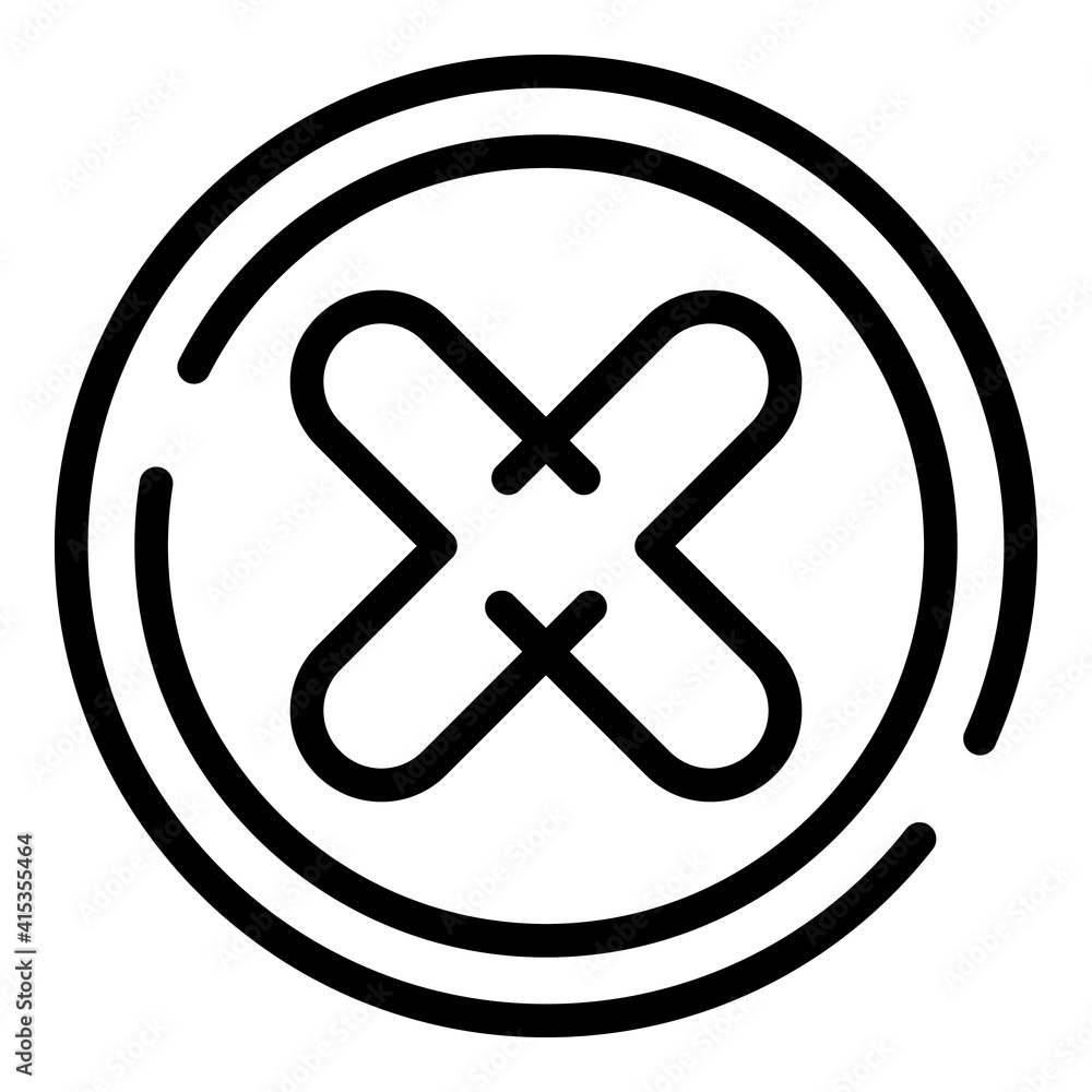 Poster online rejected icon. outline online rejected vector icon for web design isolated on white backgroun