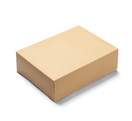 box package delivery cardboard carton packaging pack gift container brown isolated present mail