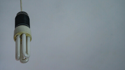 old light bulb on white background