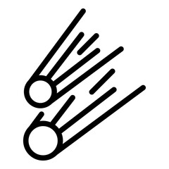 Astrology asteroid icon. Outline astrology asteroid vector icon for web design isolated on white background