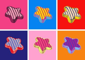 Obraz premium Cookies Vector Illustration Pop Art Style Cookies Vector Illustration Pop Art Style