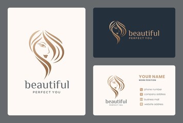 beauty hair logo design for salon, hairdresser, makeover, beauty care, haircut.