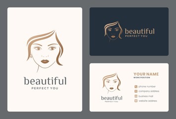 beauty women logo design for makeup, salon, makeover, hairdresser, beauty care.