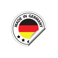 made in Germany vector stamp. bagge with Germany flag	
