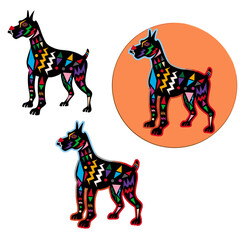 犬ーグレートデーンーPOPカラー