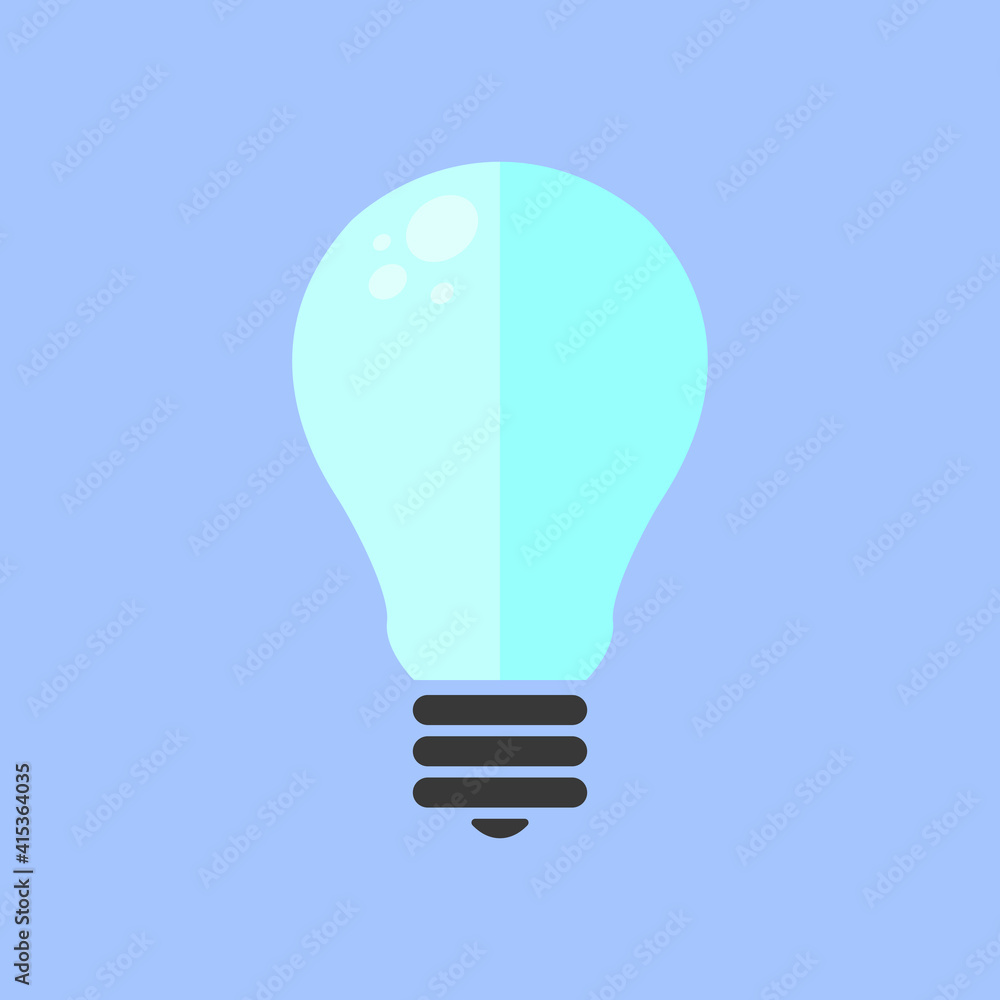 Poster light bulb vector icon in flat style for web design. light bulb with idea and creativity. vector ill