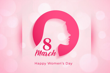 international women's day stylish greeting card design