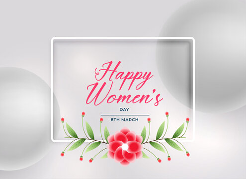 happy women's day celebration background with flowers