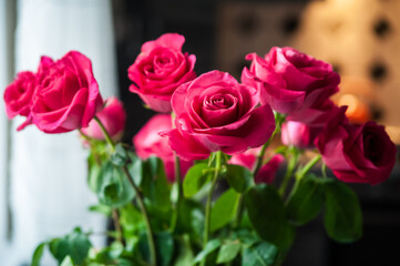 Beautiful flower bouquet of pink rose.