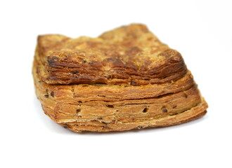 Puff Pastry Isolated on White Background
