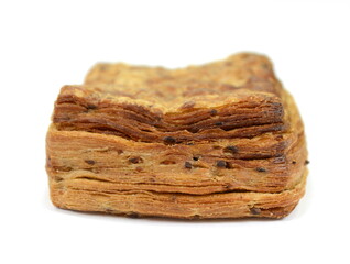 Puff Pastry Isolated on White Background