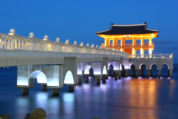 Korean architecture on sea.