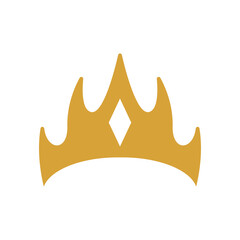 Crown icon design template vector isolated