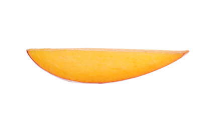 Fresh juicy mango slice on white background