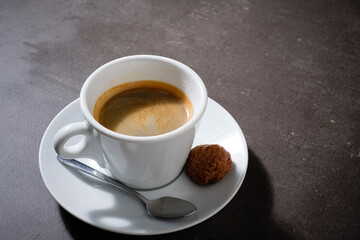 cup of coffee with cookie