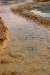volcanic clay on hot mineral springs natural texture