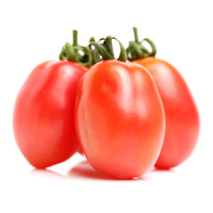 red cherry tomatoes on white background 