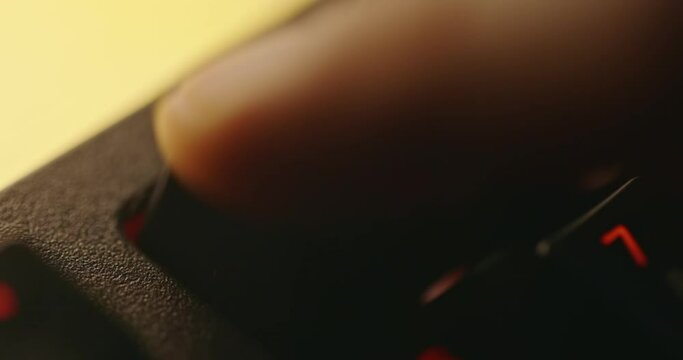 Hitting glowing F5 key on mechanical keyboard