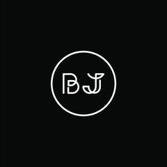 BJ logo BJ icon BJ vector BJ monogram BJ letter BJ minimalist BJ triangle BJ flat Unique modern flat abstract logo design  