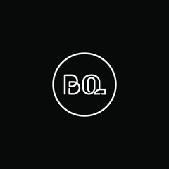 BQ logo BQ icon BQ vector BQ monogram BQ letter BQ minimalist BQ triangle BQ flat Unique modern flat abstract logo design  