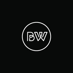 BW logo BW icon BW vector BW monogram BW letter BW minimalist BW triangle BW flat Unique modern flat abstract logo design  