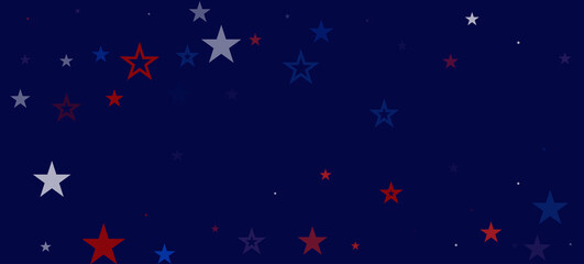 National American Stars Vector Background. USA 4th of July Labor 11th of November Memorial Veteran's Independence President's Day