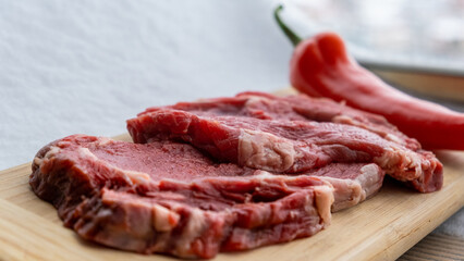 raw beef steak