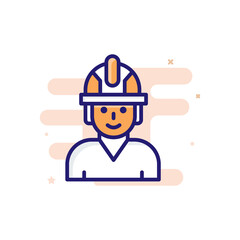 Project Manager vector outline filled icon style illustrator . EPS 10 file 