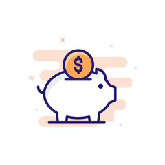 Saving vector outline filled icon style illustrator . EPS 10 file 