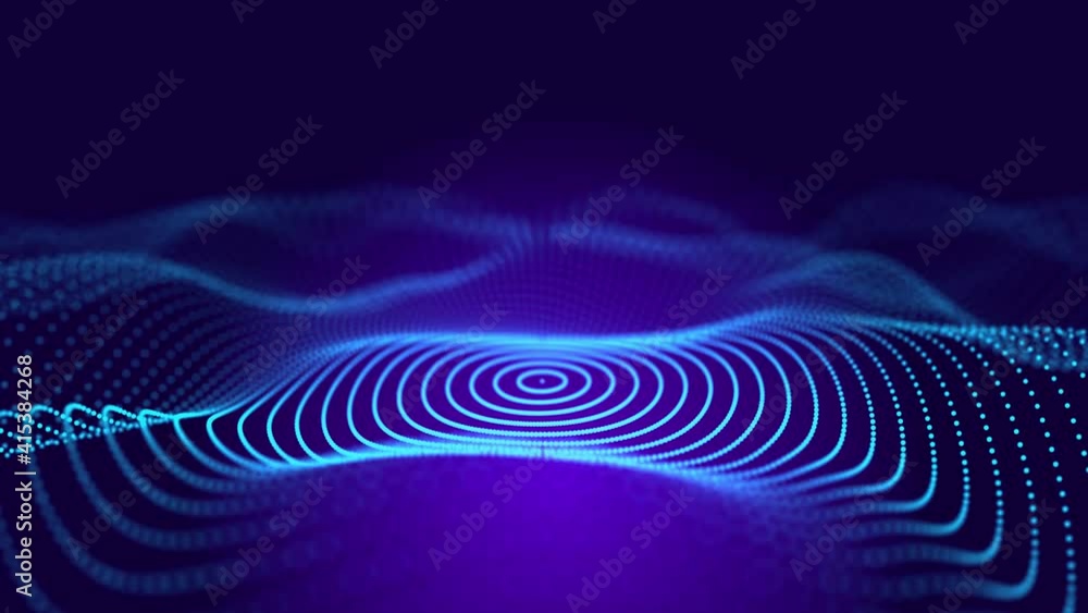 Poster Grid of internet technologies. Abstract background with cobwebs. Large amount of data. 3d rendering. Seamless loop.