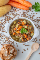 A bowl of lentil soup a delicious and common dish