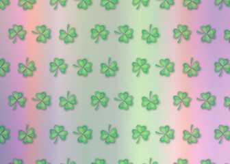 Shamrock Pattern Background Saint Patrick Day Beer Festival Banner Vector Illustration