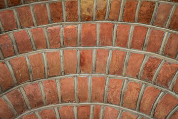 Brick wall in close up