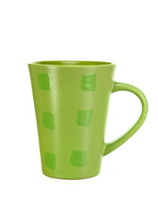 Green Empty coffee cup or coffee mug isolated on white background