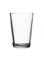 Empty glass for water, juice or milk on white background