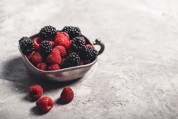 Blackberries and raspberries pattern.
