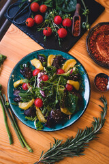 fresh salad with beef