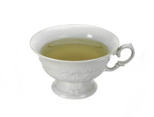 A cup of tea isolated on white background.