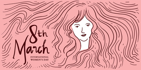 International women's day illustration vector illustration for banner, poster, and social media