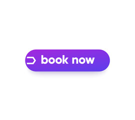 book now button for web and apps, vector