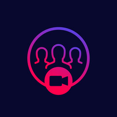 group video call icon for web and apps