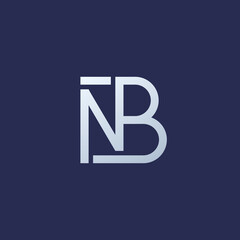 NB letters logo on dark