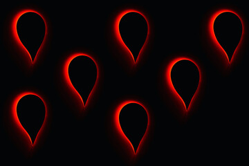 red hearts background
