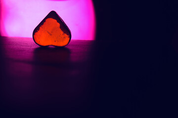 red heart shape marble