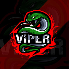 Viper mascot logo esport design © Immidesign