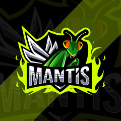 Mantis mascot logo esport design