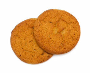 oatmeal cookie isolated on white