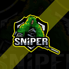 Sniper mascot logo esport template